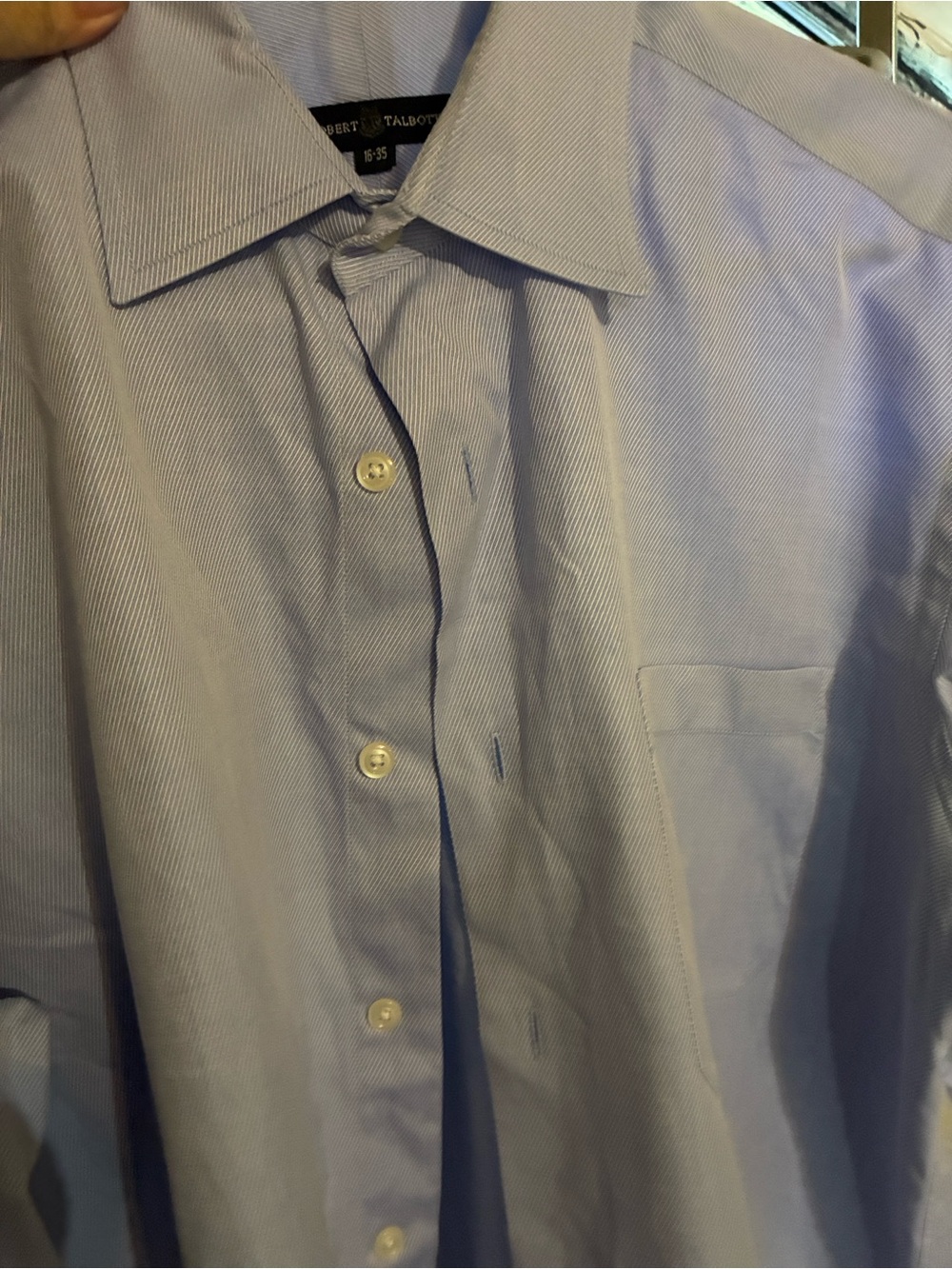 Robert Talbott Pale Blue Fine-Striped Dress Shirt